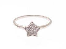 JEWELRY　ノンブランドジュエリー　リング　ホワイトゴールド　K18　ダイヤモンド　0.11ct　11号　【430】2141200362012