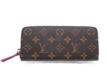 LOUIS VUITTON　ルイ・ヴィトン　ポルトフォイユ・クレマンス モノグラム フューシャ　M60742【431】2147300417454