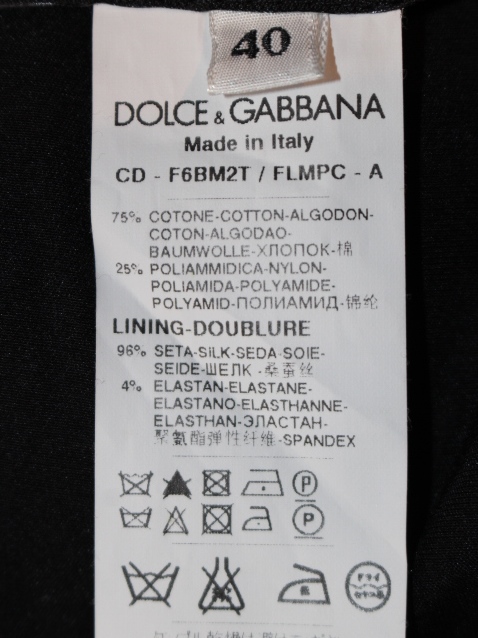 Dolce Gabbana ドルチェ ガッバーナ ドルガバ ドレス ワンピース レディース40 ブラック コットン 花柄レース 0 の購入なら 質 の大黒屋 公式