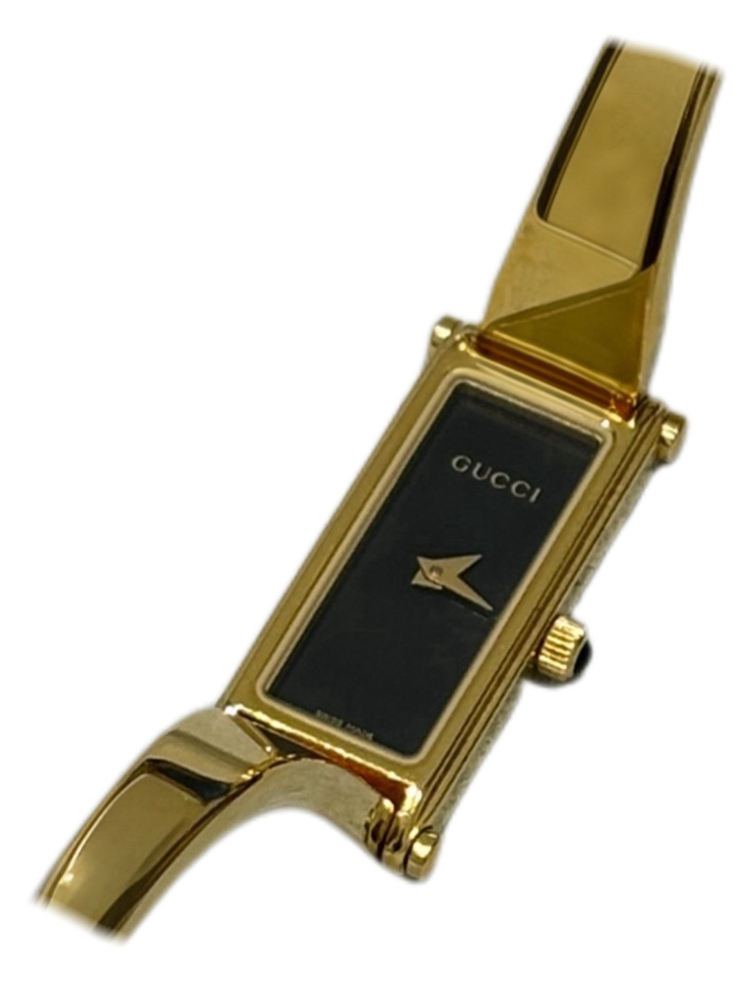 GUCCI グッチ バングルウォッチ 腕時計 GP ブラック文字盤