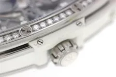 HUBLOT ウブロ 腕時計 2019年正規品 スピリット オブ ビッグ・バン ムーンフェイズ 647.NE.2070.RW.1204 チタニウム/ラバー/ダイヤモンドベゼル スケルトン文字盤 自動巻き【472】SJ