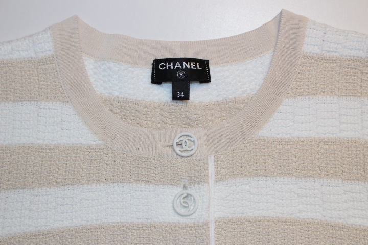 CHANEL】シャネル『ニット 半袖ワンピース size34』P53662K06979