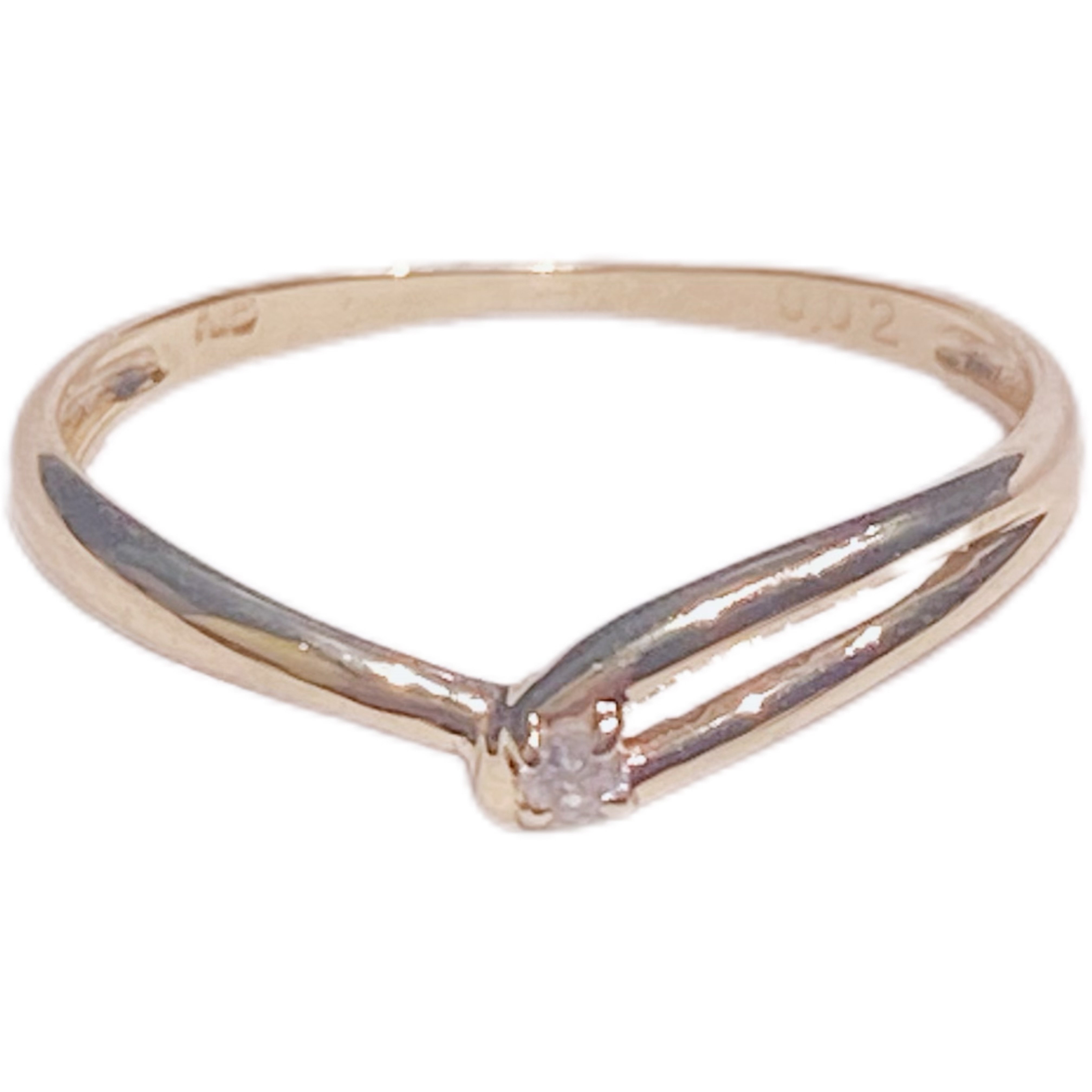 JEWELRY ジュエリー リング 指輪 K18 D0.02ct 約0.8g #8.5