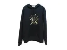 HERMES　エルメス　Chevaux en Symetrie　ホースラムレザーパッチフーディ　メンズXL　　2143000675002　【432】