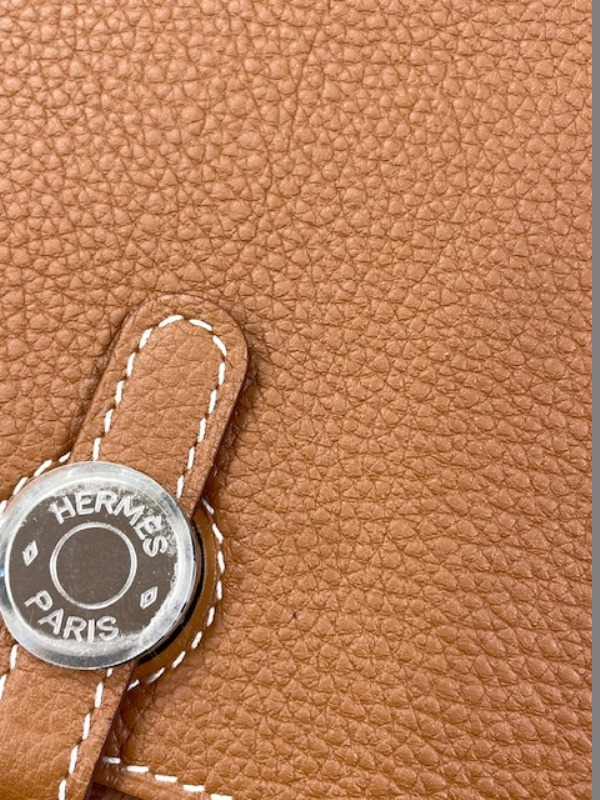 HERMES エルメス 長財布 ドゴンGM ゴールド シルバー金具 トゴ D