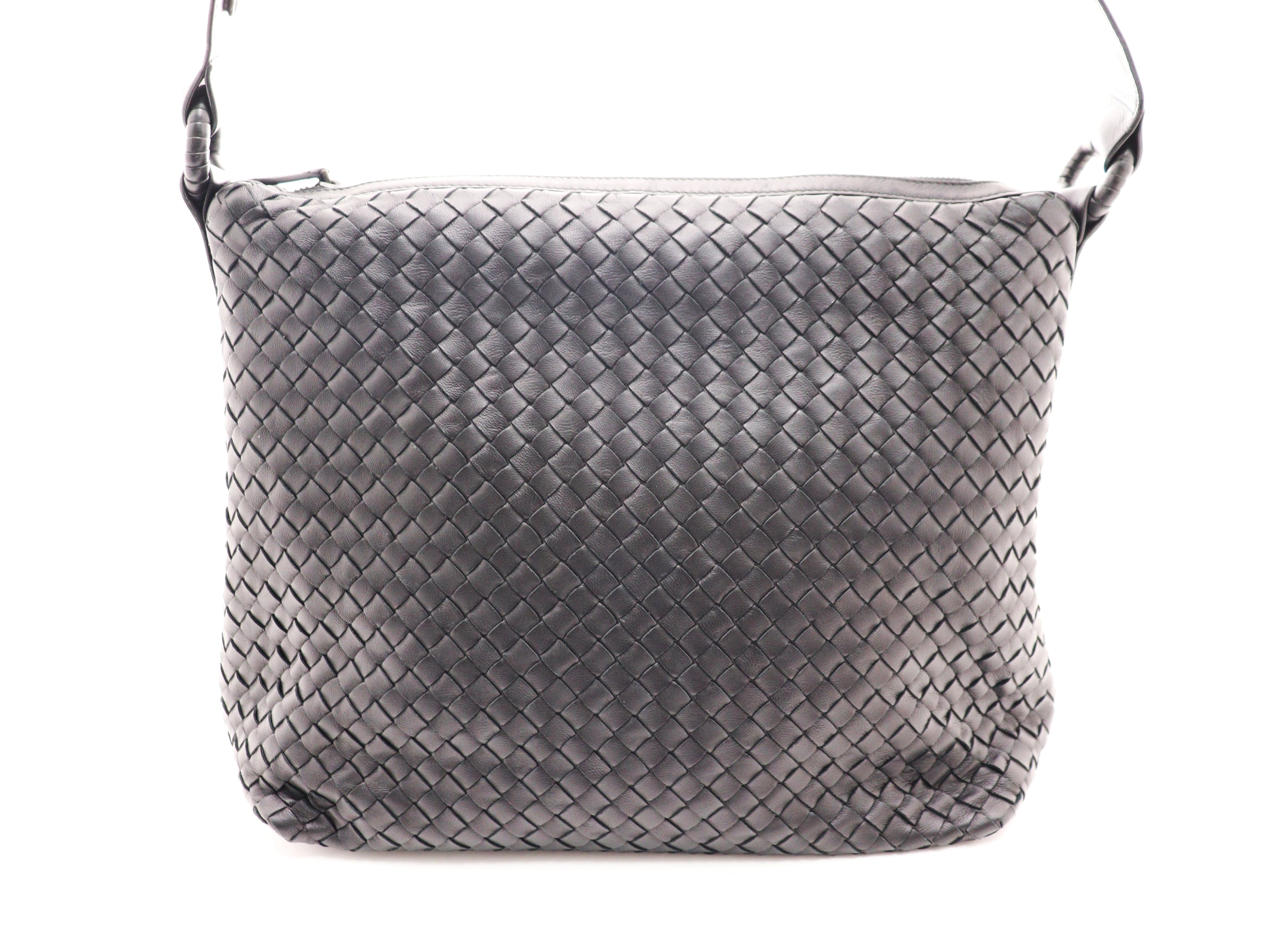 本物 名作 ボッテガヴェネタ イントレチャート 切替 レザー ショルダー バッグ ボッテガヴェネタ イントレチャート ショルダーバッグ レザー