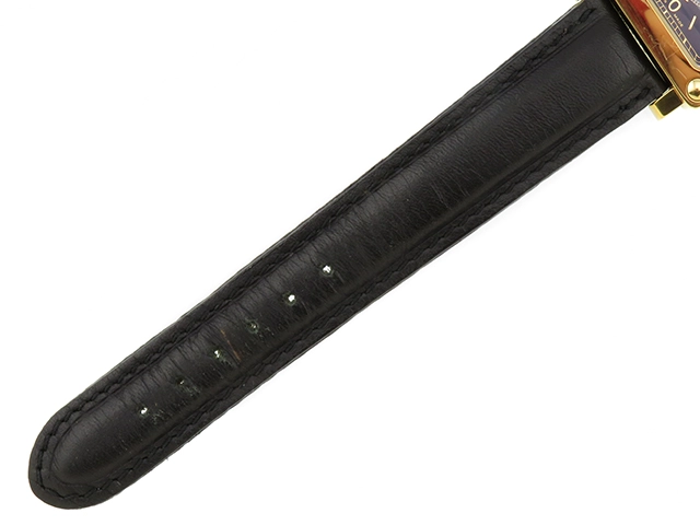 現状販売品 LOEWE ロエベ 腕時計 150周記念限定 1846-1996 ブラック文字盤  GP/革 クオーツ 社外ムーブメント【472】MN