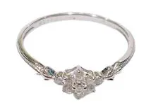JEWELRY ジュエリー リング 指輪 K10WG D0.14ct 約0.9g #11