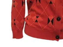 HERMES　エルメス　カーディガン　レディース34　レッド/オレンジ　カシミヤ　2148103621857　【432】