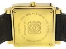 現状販売品 LOEWE ロエベ 腕時計 150周記念限定 1846-1996 ブラック文字盤  GP/革 クオーツ 社外ムーブメント【472】MN