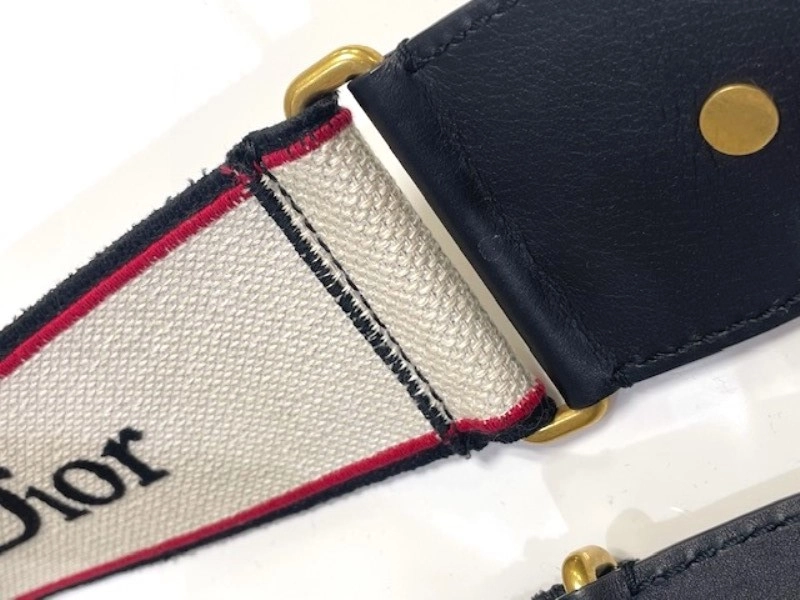 ディオール DIOR JET'AIME コレクション ディオールアムール ショルダーストラップ ベージュ/ブラック キャンバス / カーフスキン ゴールド金具 【472】 AH