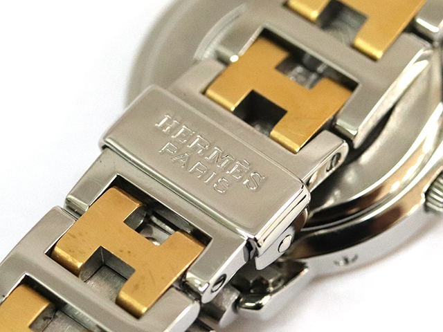 HERMES エルメス　腕時計　クリッパー　クリーム文字盤 HERMES エルメス クリッパー 腕時計 クリーム文字盤 ラウンド