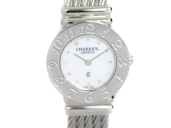 CHARRIOL シャリオール サントロペ 腕時計 ホワイトシェル文字盤 ...