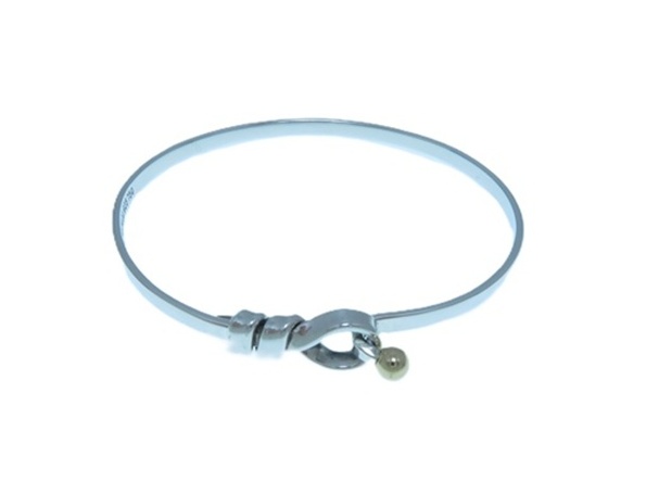 【美品】ティファニー フックアンドアイ バングル SV ブレスレット TIFFANY&Co. ティファニー TIFFANY&CO. フック&アイ ダブル