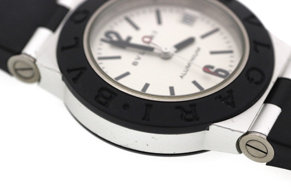 BVLGARI ブルガリ 腕時計 アルミニウム AL38TA シルバー文字盤