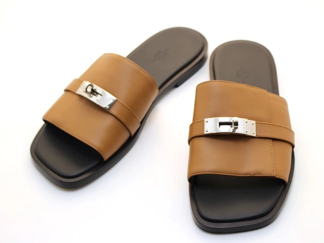 HERMES エルメス 靴 ガブリエル メンズ41(約26cm) ブラウン