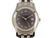 GUCCI　グッチ　5500L　ブラック文字盤　ステンレススチール　レディース時計　2148103794216【207】