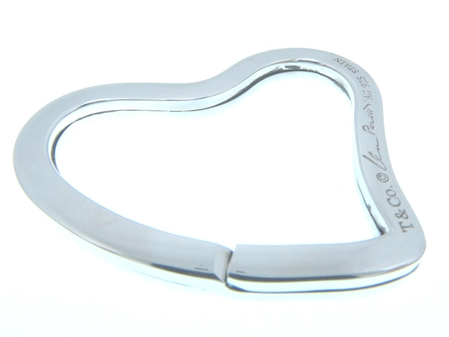 TIFFANY＆CO　ティファニー　オープンハートキーリング／ＳＶ／８．４ｇ【431】2145000250678