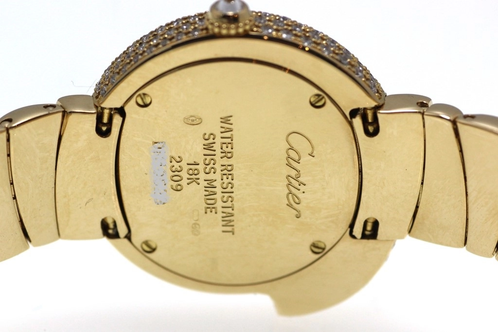Cartier カルティエ 腕時計 パンテール1925 WF3175R4 K18イエローゴールド パヴェダイヤモンド アイボリー文字盤 クォーツ 2024年11月メーカーにてOH済【472】SJ
