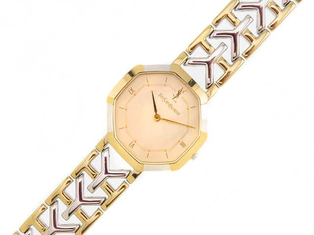 ななこ様　　イヴサンローラン　YSL　アイボリー文字盤　レディース　ウォッチ 稼働品 YSL イヴサンローラン 腕時計 アイボリー文字盤 クォーツ