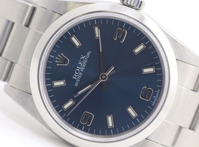 K番 ROLEX ロレックス オイスターパーペチュアル 77080 ネイビー