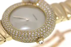 Cartier カルティエ 腕時計 パンテール1925 WF3175R4 K18イエローゴールド パヴェダイヤモンド アイボリー文字盤 クォーツ 2024年11月メーカーにてOH済【472】SJ