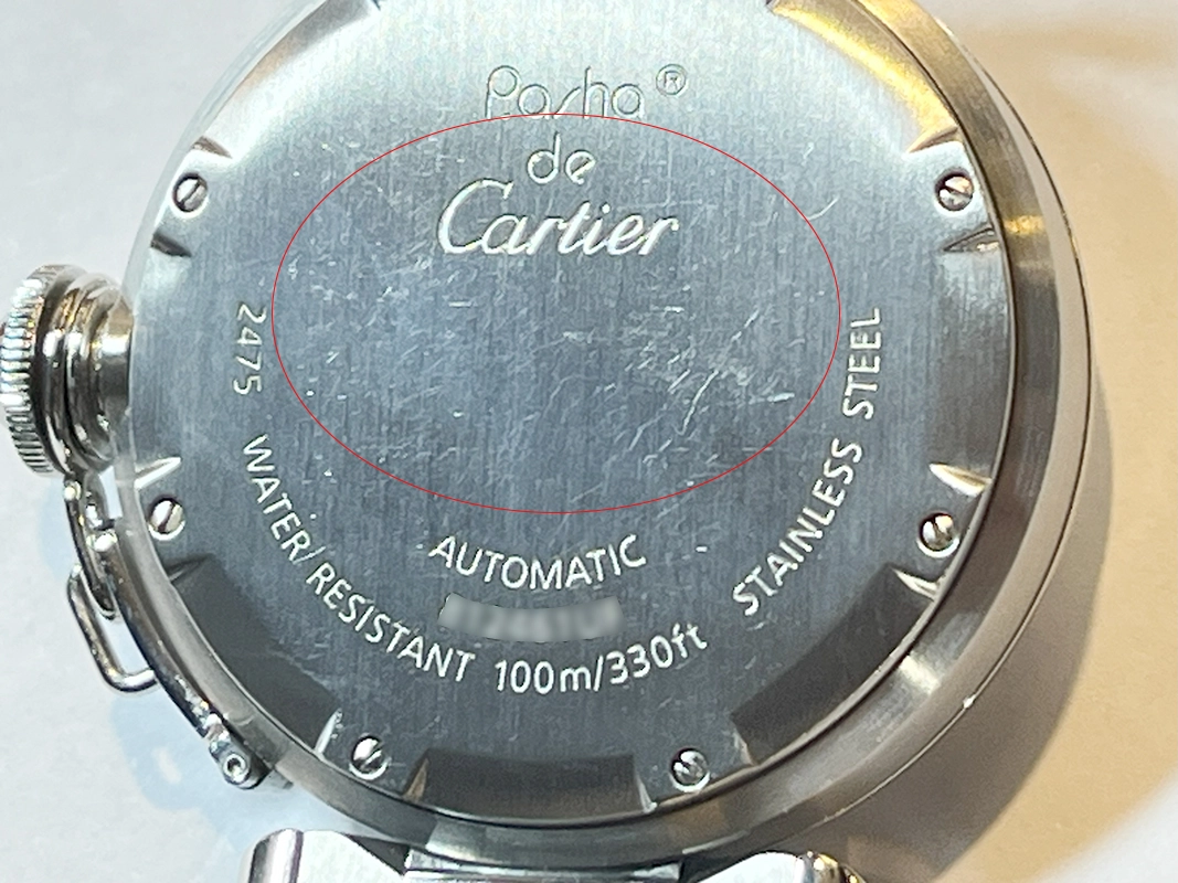 CARTIER　カルティエ　パシャC　ビッグデイト　W31053M7　自動巻き　ステンレス　ブラック文字盤　100m防水　【432】　2148103731600