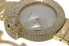 Cartier カルティエ 腕時計 パンテール1925 WF3175R4 K18イエローゴールド パヴェダイヤモンド アイボリー文字盤 クォーツ 2024年11月メーカーにてOH済【472】SJ