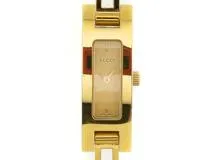 GUCCI　グッチ　3900L　ゴールド文字盤　GP　クオーツ　レディース時計　2148103814327【207】