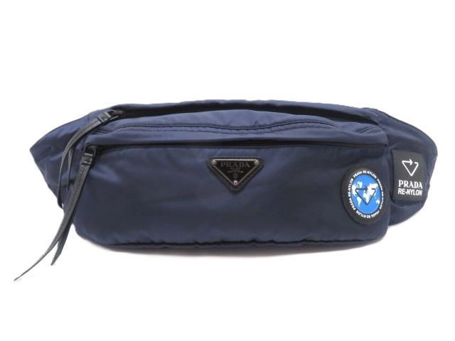 プラダ　ナイロン　ウエストバッグ PRADA プラダ Re－nylon ウエストバッグ ネイビー／ブラック ナイロン