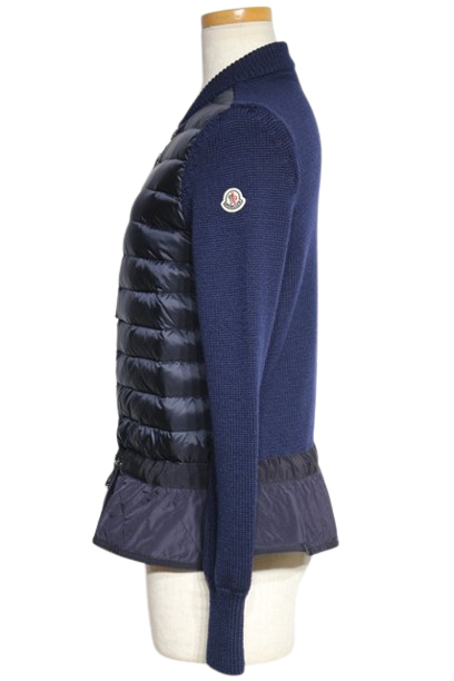 MONCLER モンクレール 衣類 MAGLIONE TRICOTダウンジャケット レディースXS ネイビー ナイロン ポリエステル  C20939474200 98143 (2120800006748) 【200】