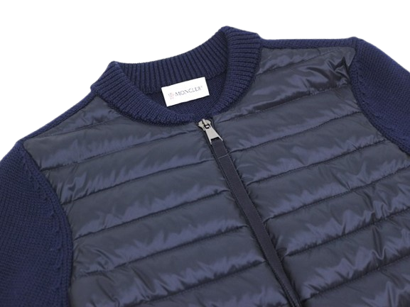 MONCLER モンクレール 衣類 MAGLIONE TRICOTダウンジャケット レディースXS ネイビー ナイロン ポリエステル  C20939474200 98143 (2120800006748) 【200】