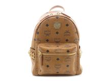 MCM　エムシーエム　バッグ　ヴィセトス　スタッズ　バックパックミニ　MMK6SVE41CO001　コニャック　PVC　2147200469706　【437】