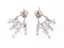 TASAKI　タサキ　ピアス　K18ホワイトゴールド　サファイア0.21ct*2/1.23ct/1.23ct　約5.9ｇ【430】2147100467093