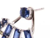 TASAKI　タサキ　ピアス　K18ホワイトゴールド　サファイア0.21ct*2/1.23ct/1.23ct　約5.9ｇ【430】2147100467093