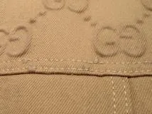 GUCCI　グッチ　GGディテール オーガニックデニムジャケット　メンズ44　ベージュ　コットン　766128