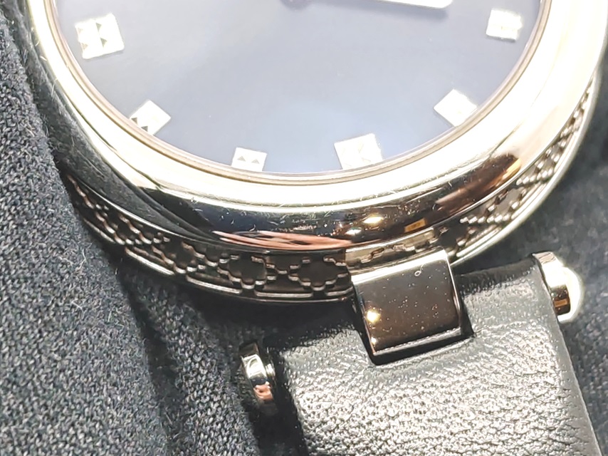 稼動品　GUCCI グッチ　ディアマンテ　141.4 腕時計 GUCCI グッチ ディアマンティッシマ 141.4 ブラック SS/革