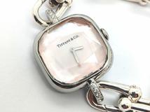 TIFFANY&CO  ティファニー　ハードウェアウォッチ　74849814　ピンク　AG925/SS　ダイヤ　レディース　クォーツ2143000716118【432】