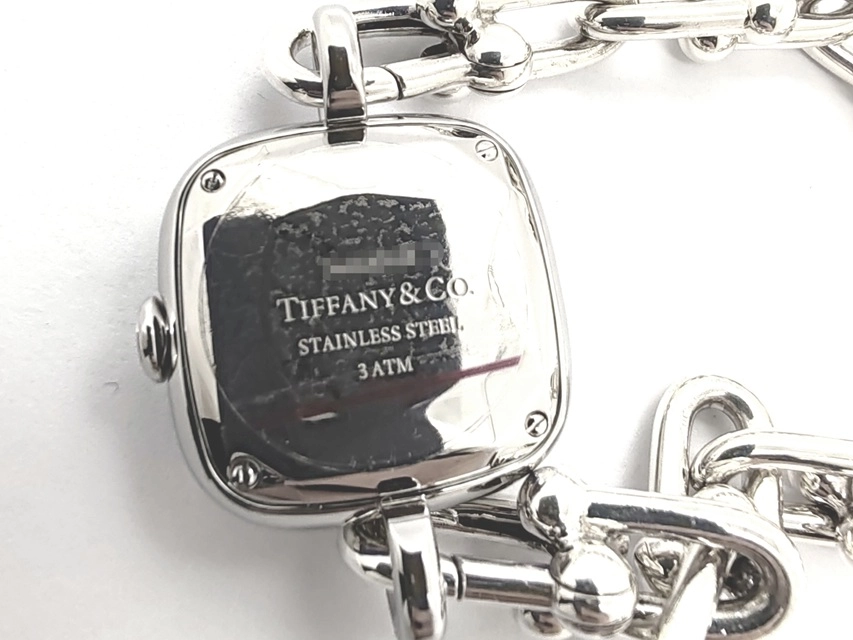 TIFFANY&CO ティファニー ハードウェアウォッチ 74849814 ピンク AG925/SS ダイヤ レディース クォーツ2143000716118【432】
