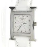 HERMES　エルメス　Hウォッチ　HH1.210　シルバー　SS/革　レディース　クォーツ2143200600187【432】