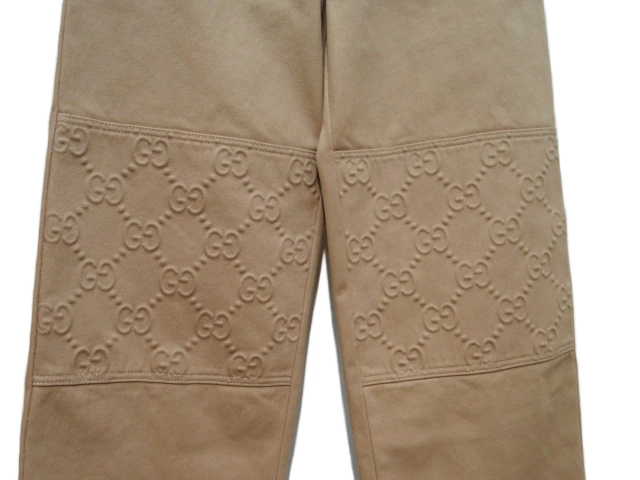 GUCCI グッチ GGディテール オーガニックデニムパンツ メンズ44 ベージュ コットン 771458 2143200584784 【200】