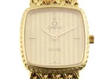 OMEGA　オメガ　デ・ヴィル　6074/073　シャンパンゴールド文字盤　GPゴールドメッキ　クオーツ　レディース時計　2143200612029【207】