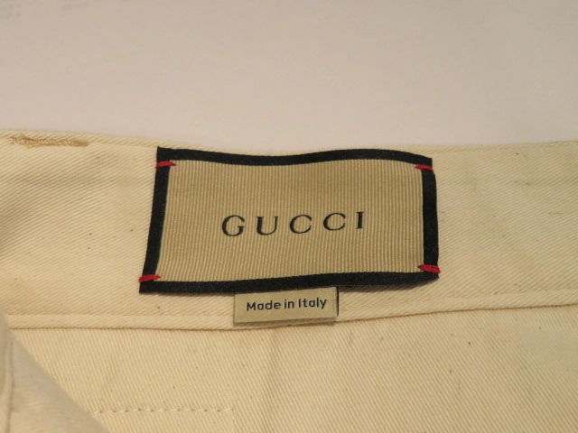 GUCCI グッチ GGディテール オーガニックデニムパンツ メンズ44 ベージュ コットン 771458 2143200584784 【200】