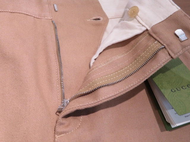 GUCCI グッチ GGディテール オーガニックデニムパンツ メンズ44 ベージュ コットン 771458 2143200584784 【200】