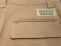 GUCCI　グッチ　GGディテール オーガニックデニムパンツ　メンズ44　ベージュ　コットン　771458　2143200584784　【200】