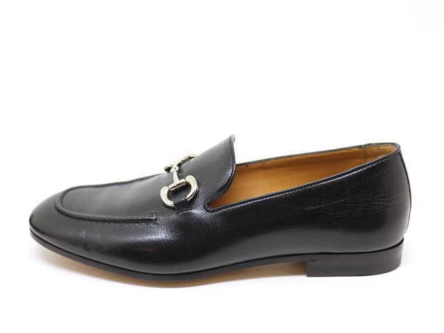GUCCI グッチ レザー ホースビット ローファー 37 1/2 ブラック グッチ ホースビット 1953〕メンズ ローファー ・ブラック