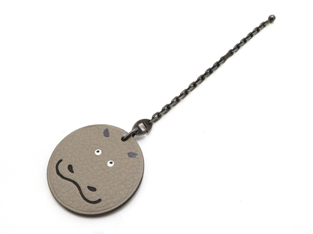HERMES エルメス キーホルダー アニマルチャーム カバ トゥル