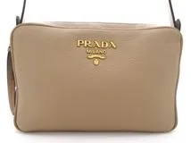 PRADA プラダ バッグ ダブルジップワンショルダー ショルダーバッグ ベージュ レザー 1BH079【473】 の購入なら「質」の大黒屋（公式）