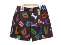 LOUIS VUITTON　ルイヴィトン　NBAプリンテッドバスケットボールショーツ　メンズXL　ブラウン/マルチカラー　コットン　1A90TN　2143100339682　【432】
