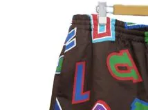 LOUIS VUITTON　ルイヴィトン　NBAプリンテッドバスケットボールショーツ　メンズXL　ブラウン/マルチカラー　コットン　1A90TN　2143100339682　【432】